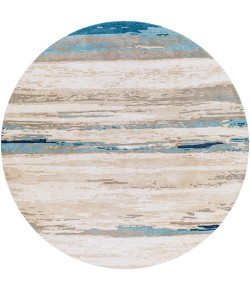 Surya Kavita KVT2306 Gray Light Gray Area Rug 6 ft. Round Round