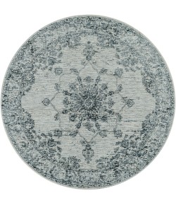 Livabliss Laila LAA2302 Dark Blue Teal Area Rug 5 ft. 3 in. Round