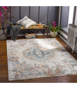 Livabliss Laila LAA2306 Brick Red Teal Area Rug 5 ft. 3 in. Round