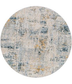 Livabliss Laila LAA2314 Teal Mustard Area Rug 5 ft. 3 in. Round