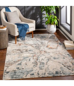 Livabliss Laila LAA2316 Teal Brick Red Area Rug 5 ft. 3 in. Round