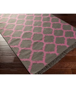 Surya Lagoon LGO2022 Bright Pink Dark Brown Area Rug 5 ft. X 8 ft. Rectangle