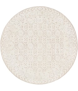 Surya Louvre LOU2301 Khaki Cream Area Rug 8 ft. Round