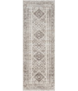 Livabliss Lavadora LVR2301 Dark Brown Gray Area Rug 2 ft. 7 in. X 7 ft. 3 in. Runner