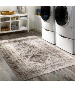 Livabliss Lavadora LVR2301 Dark Brown Gray Area Rug 5 ft. 3 in. X 7 ft. Rectangle