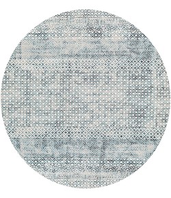 Livabliss Lavadora LVR2320 Ink Blue Blue Area Rug 6 ft. 7 in. Round