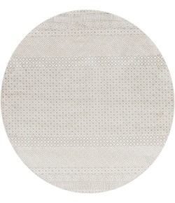 Livabliss Lavadora LVR2321 Gray Light Gray Area Rug 6 ft. 7 in. Round