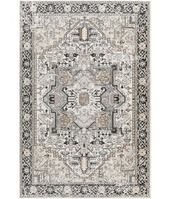 Livabliss Lavadora LVR2322 Black Taupe Area Rug 6 ft. 7 in. Round