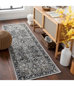 Livabliss Lavadora LVR2322 Black Taupe Area Rug 2 ft. 7 in. X 7 ft. 3 in. Runner