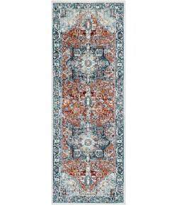 Livabliss Lavadora LVR2323 Ink Blue Blue Area Rug 2 ft. 7 in. X 7 ft. 3 in. Runner