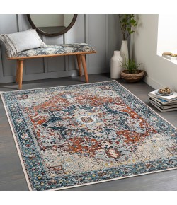 Livabliss Lavadora LVR2323 Ink Blue Blue Area Rug 6 ft. 7 in. Round