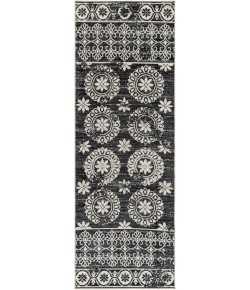 Livabliss Lavadora LVR2325 Black Gray Area Rug 2 ft. 7 in. X 7 ft. 3 in. Runner
