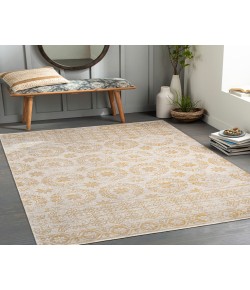 Livabliss Lavadora LVR2327 Mustard Gray Area Rug 6 ft. 7 in. Round