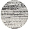 Livabliss Lavadora LVR2329 Black Gray Area Rug 6 ft. 7 in. Round