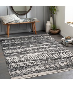 Livabliss Lavadora LVR2330 Black Gray Area Rug 5 ft. 3 in. X 7 ft. Rectangle
