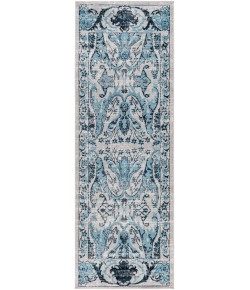 Livabliss Lavadora LVR2333 Ink Blue Blue Area Rug 2 ft. 7 in. X 7 ft. 3 in. Runner