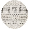 Livabliss Lavadora LVR2336 Black Gray Area Rug 6 ft. 7 in. Round