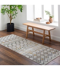 Livabliss Lavadora LVR2337 Sage Mustard Area Rug 2 ft. 7 in. X 7 ft. 3 in. Runner