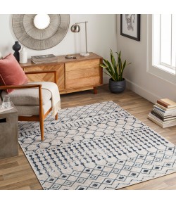 Livabliss Lavadora LVR2338 Ink Blue Blue Area Rug 6 ft. 7 in. Round Round