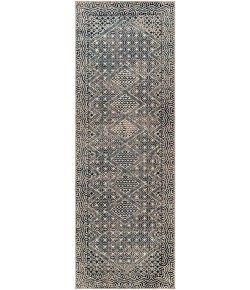 Livabliss Lavadora LVR2341 Black Gray Area Rug 2 ft. 7 in. X 7 ft. 3 in. Runner