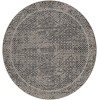 Livabliss Lavadora LVR2341 Black Gray Area Rug 6 ft. 7 in. Round Round