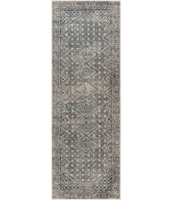 Livabliss Lavadora LVR2342 Black Gray Area Rug 2 ft. 7 in. X 7 ft. 3 in. Runner