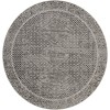 Livabliss Lavadora LVR2342 Black Gray Area Rug 6 ft. 7 in. Round