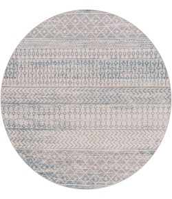 Livabliss Lavadora LVR2343 Gray Light Gray Area Rug 6 ft. 7 in. Round