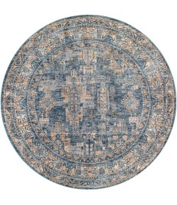Livabliss Mirabel MBE2301 Navy Denim Area Rug 5 ft. 3 in. Round