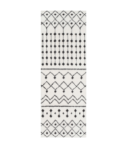 Livabliss Moroccan Shag MCS2309 Black Charcoal Area Rug 2 ft. 7 in. X 10 ft. Runner