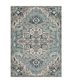 Livabliss Mesopotamia MEP2311 Medium Gray Teal Area Rug 7 ft. 10 in. X 9 ft. 10 in. Rectangle