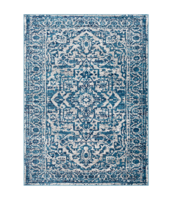 Livabliss Monte Carlo MNC2302 Sky Blue Light Gray Area Rug 5 ft. 3 in. X 7 ft. 3 in. Rectangle