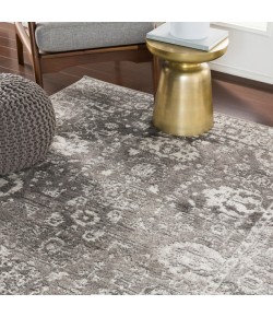 Livabliss Monte Carlo MNC2311 Light Gray Charcoal Area Rug 5 ft. 3 in. Round