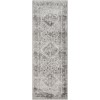 Livabliss Monte Carlo MNC2314 Light Gray White Area Rug 2 ft. 7 in. X 16 ft. Runner