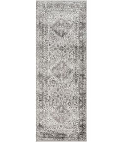Livabliss Monte Carlo MNC2314 Light Gray White Area Rug 2 ft. 7 in. X 10 ft. Runner