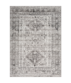 Livabliss Monte Carlo MNC2314 Light Gray White Area Rug 3 ft. 11 in. X 5 ft. 7 in. Rectangle