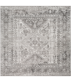Livabliss Monte Carlo MNC2314 Light Gray White Area Rug 6 ft. 7 in. Square
