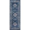 Livabliss Monte Carlo MNC2315 Navy Light Gray Area Rug 2 ft. 7 in. X 16 ft. Runner