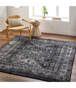 Livabliss Monte Carlo MNC2340 Black Charcoal Area Rug 6 ft. 7 in. Square Square