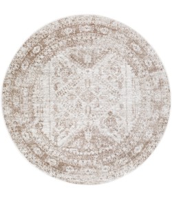 Livabliss Monte Carlo MNC2341 Cream Light Brown Area Rug 5 ft. 3 in. Round Round