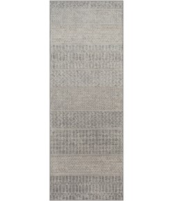 Livabliss Monaco MOC2304 Silver Gray Medium Gray Area Rug 6 ft. 7 in. Round