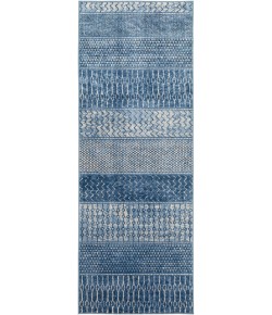 Livabliss Monaco MOC2305 Bright Blue Navy Area Rug 5 ft. 3 in. Round