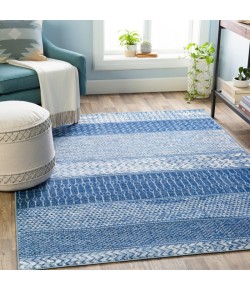 Livabliss Monaco MOC2305 Bright Blue Navy Area Rug 5 ft. 3 in. Round