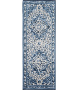 Livabliss Monaco MOC2316 Bright Blue Navy Area Rug 2 ft. 7 in. X 7 ft. 3 in. Runner