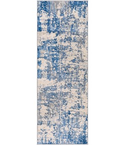 Livabliss Monaco MOC2334 Blue Light Blue Area Rug 2 ft. 7 in. X 7 ft. 3 in. Runner
