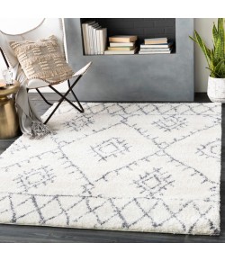 Livabliss Maroc Shag MRS2303 White Medium Gray Area Rug 2 ft. X 3 ft. Rectangle