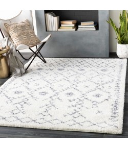 Livabliss Maroc Shag MRS2305 Medium Gray White Area Rug 5 ft. 3 in. X 7 ft. 3 in. Rectangle