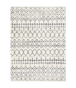 Livabliss Maroc Shag MRS2310 Medium Gray White Area Rug 7 ft. 10 in. Round