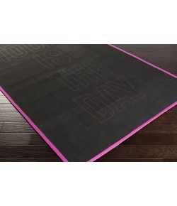 Surya Metal MTL1000 Black Bright Pink Area Rug 4 ft. X 6 ft. Rectangle