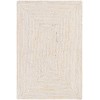 Livabliss Natural Braids NBD2301 Cream Area Rug 8 ft. X 8 ft. Square